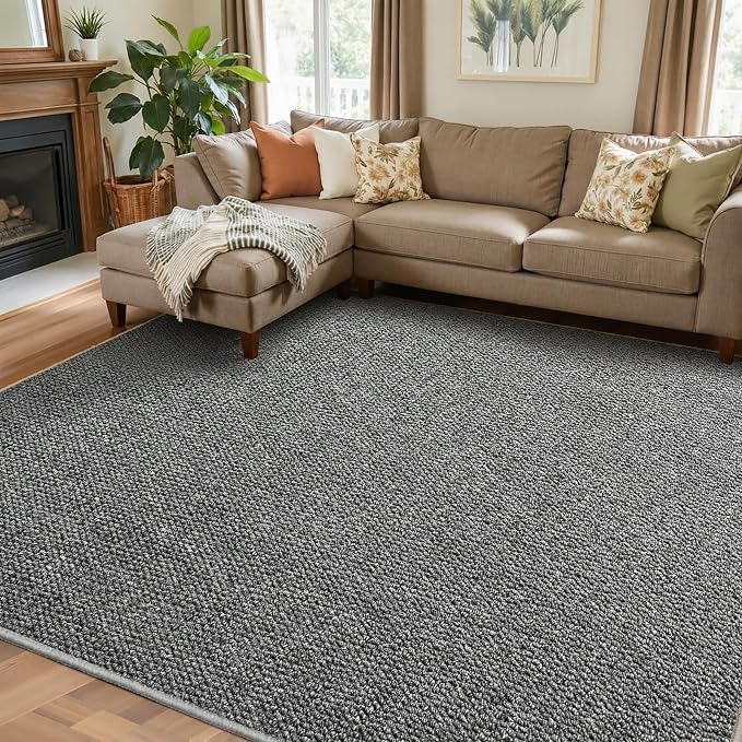 Faux Jute Area Rug 6'x9', Washable & Non-Slip, No Odor. Farmhouse Boho Style - Image 5