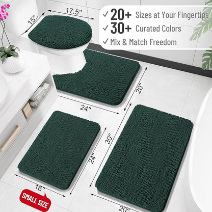 OLANLY Toilet Rugs U-Shaped 24x20, Extra Soft Absorbent Chenille Contour - Image 2
