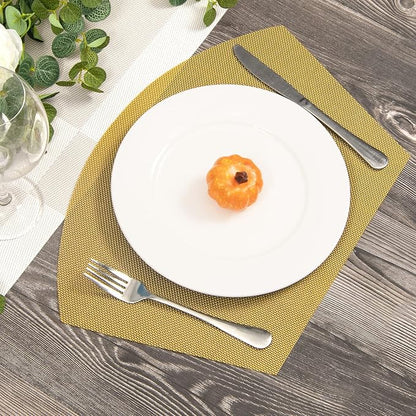 SHACOS Round Table Placemats Wedge Placemat Set of 4 Non Slip Heat Resistant - Image 7