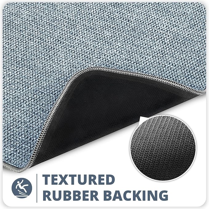 Bosap Bath Mat, Ultra Thin Bathroom Rugs, Rubber Bath Mats - Image 4