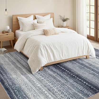 Nakagishi 10x14 Area Rugs Living Room: Washable Boho Large Neutral Modern Soft - Image 5