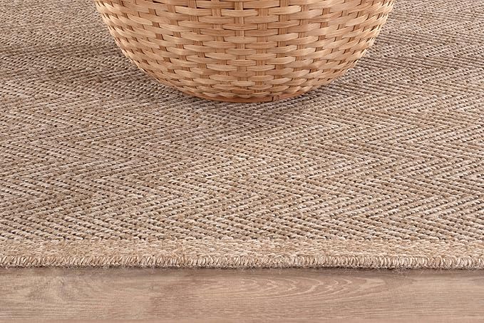 CAMILSON Easy Jute Rug 6x9, Indoor Outdoor Natural Color Fiber Area Rugs - Image 7