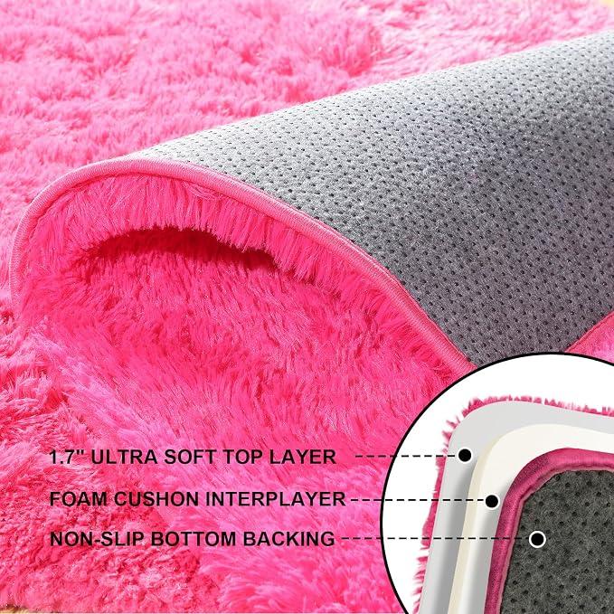 3x5 Rugs for Bedroom, Fluffy Area Rugs for Living Room, Small Fuzzy Shag Soft - Image 3