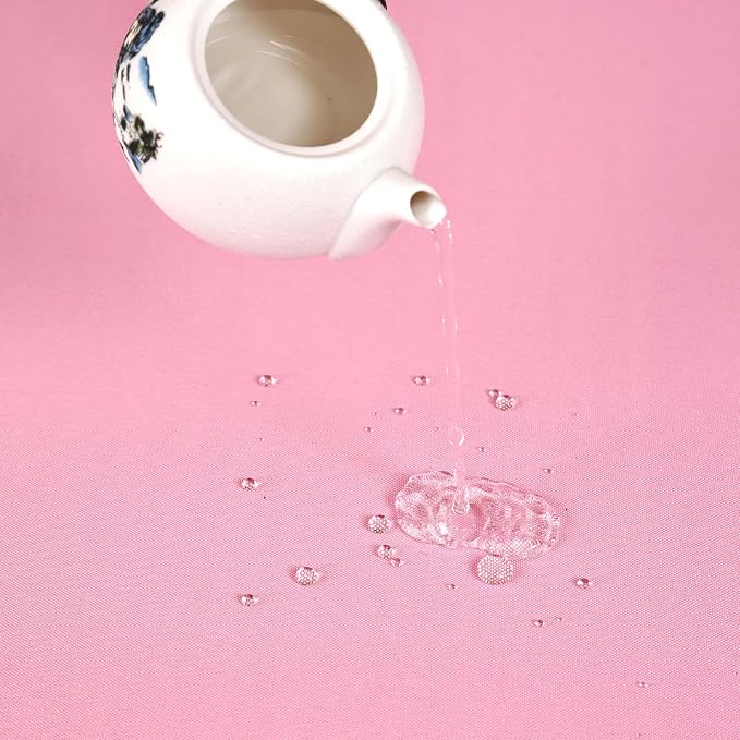 MEANMOY Pink Table Runner 108 Inches Long Waterproof Washable Table Runners | - Image 4
