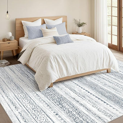 Nakagishi 6x9 Area Rugs Living Room: Washable Boho Large Neutral Soft Farmhouse - Image 3