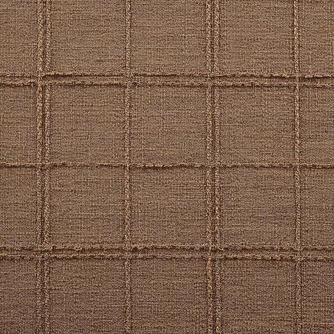 Linen Checked Farmhouse Table Runner, 13x48 Inches Roasted Brown | Raised Grid - Image 6