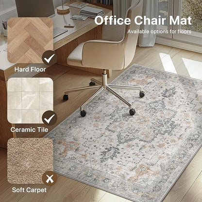30"x48" Office Chair Mat for Hardwood Tile Floor, Under Desk Carpet Protector - Image 3