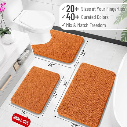 OLANLY Large Bathroom Rugs 59x35, Extra Soft Absorbent Chenille Bath Rugs - Image 2