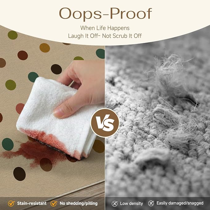 HUGEAR 3x5 Jute Outdoor Indoor Rug Washable Geometric Linen Textured Weave High - Image 4