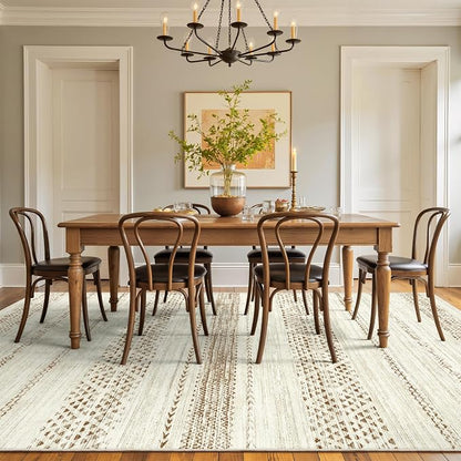 Miukiki 5x7 Area Rug for Living Room Moroccan Washable Rugs Non Slip Indoor - Image 8