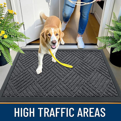 OLANLY Front Door Mat Outside Entrance 33x21, Heavy Duty Sturdy Natural Rubber - Image 5