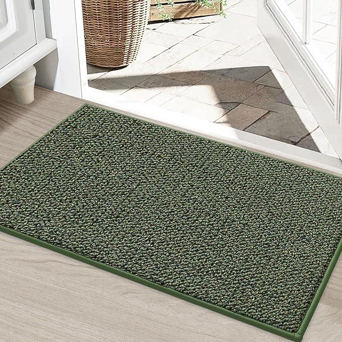 BEQHAUSE Dirt Trapper Door Mat 24" x 36", Non-Slip Washable Doormats Entrance by BEQHAUSE