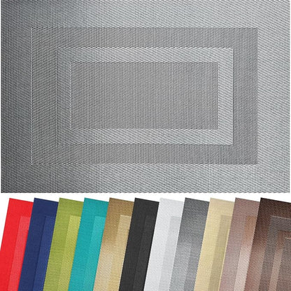 PIGCHCY Placemats Set of 8 Washable Durable Place Mats Vinyl Heat Resistant by PIGCHCY