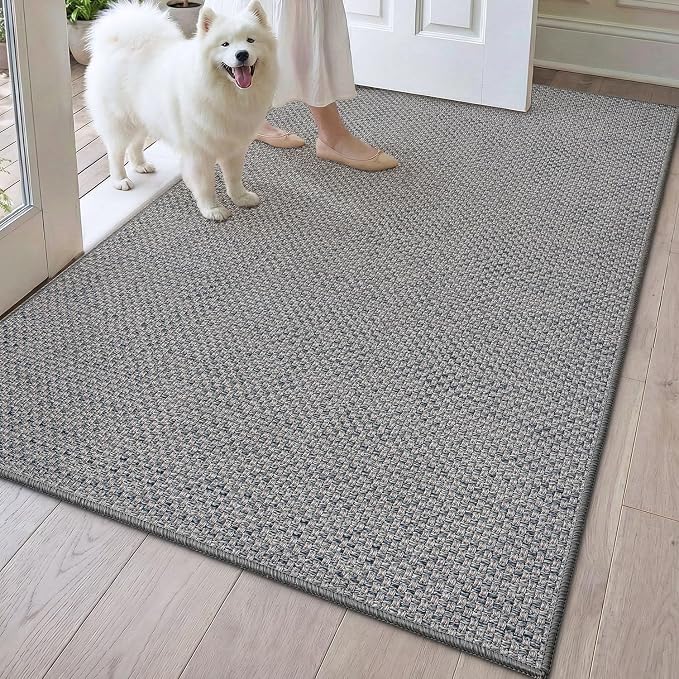 DEXI Ultra Thin Door Mat Indoor Entrance 48x72, Non Slip Rubber Backed Entryway by DEXI