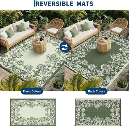 Garvee Outdoor Rugs 9' x 18’ Waterproof Reversible Mats, Large Area Plastic - Image 3