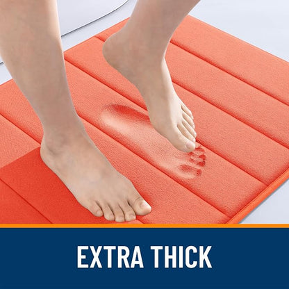 OLANLY Memory Foam Bath Mat 35x16, Super Soft Absorbent Bathroom Rugs, Quick Dry - Image 6