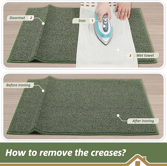 BEQHAUSE Dirt Trapper Door Mat 20" x 32", Non-Slip Washable Doormats Entrance - Image 9