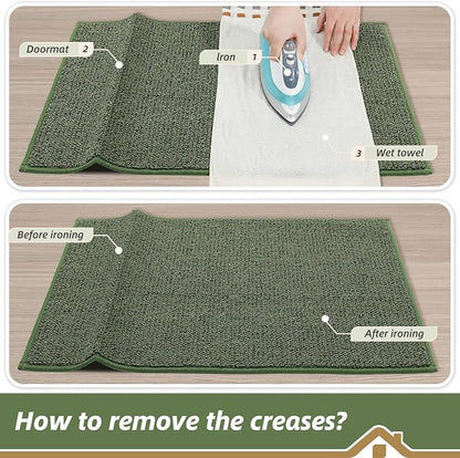 BEQHAUSE Dirt Trapper Door Mat 20" x 32", Non-Slip Washable Doormats Entrance - Image 9