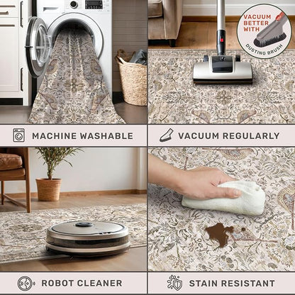 Hazo Haus Boho 2x7 Long Bathroom Runner Rug - Image 4