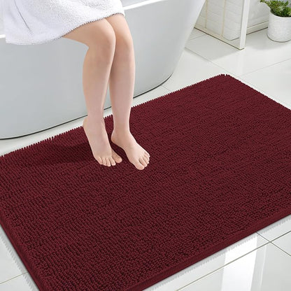 OLANLY Large Bathroom Rugs 44x32, Soft Absorbent Chenille Bath Rugs, Rubber by OLANLY