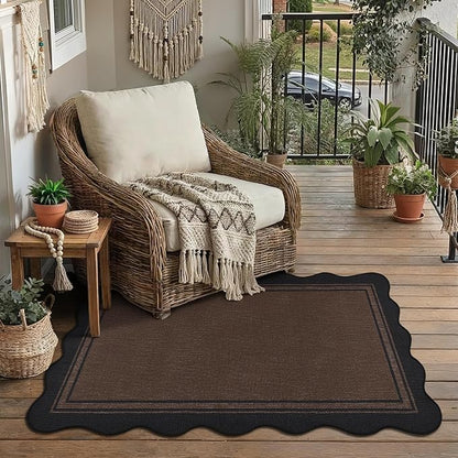 Easy Jute 3x5 Outdoor Rug Washable Non Slip Rug - Image 2