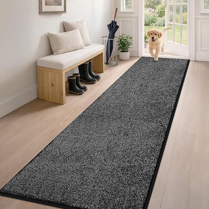 PURRUGS Dirt Trapping Door Mat 24" x 84", Non-Slip Machine Washable Entryway Rug by PURRUGS