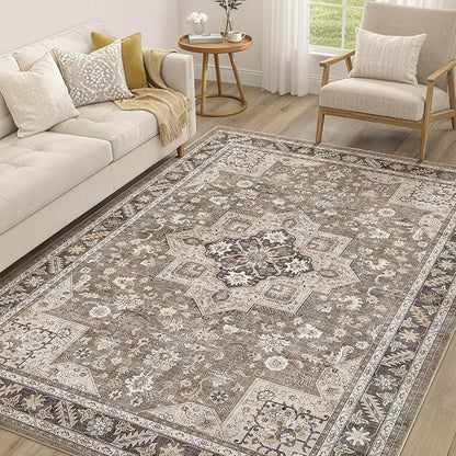 Vintage Living Room Area Rug 5x8 by COTILED