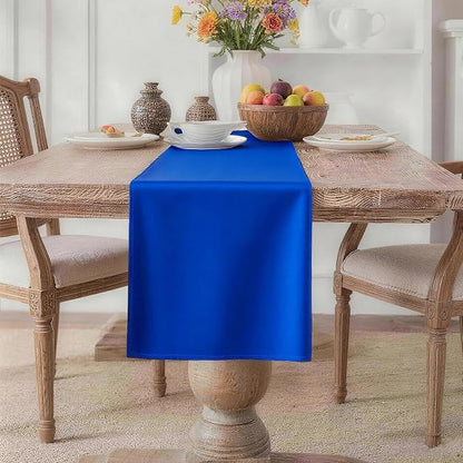 MEANMOY Royal Blue Table Runner 90 Inches Long Waterproof Table Runners | by MEANMOY