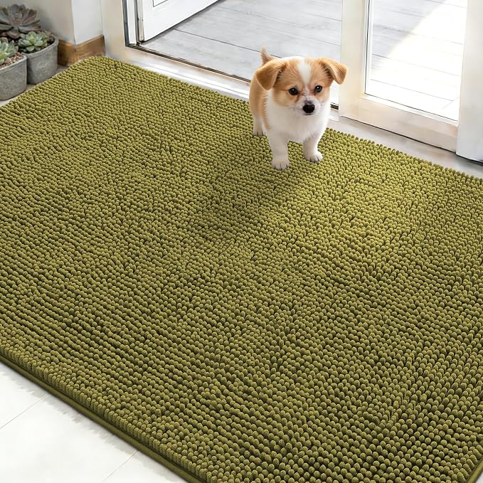 OLANLY Dog Door Mat for Muddy Paws 48x30, Absorbs Moisture and Dirt, Absorbent by OLANLY