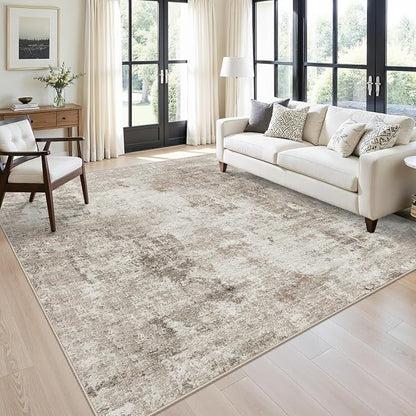 8x8 Square Area Rug Living Room – Non-Slip Washable Large Floor Carpet by ZHXXUJ