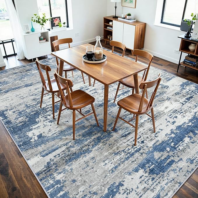 Area Rugs 10x14 Living Room: Large Soft Washable Rug Modern Abstract Anti-Skid - Image 6