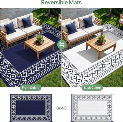 GENIMO Outdoor Rug Waterproof for Patio Decor, Outside Area Mat for Rv - Image 4