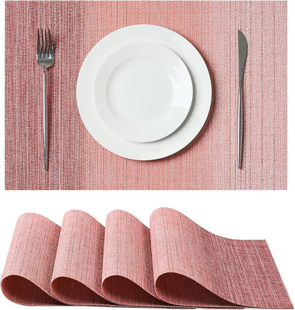 Leetaltree Gradient Pink Woven Placemats Set of 4 by Leetaltree-ArtatEveryTable