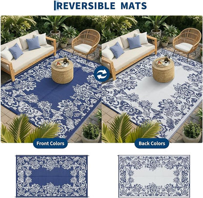 Garvee Outdoor Rugs 9' x 12’ Waterproof Reversible Mats, Large Area Plastic - Image 3