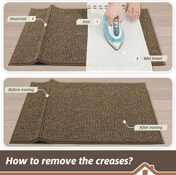 BEQHAUSE Dirt Trapper Door Mat 20" x 32", Non-Slip Washable Doormats Entrance - Image 9