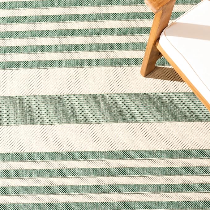 SAFAVIEH Courtyard Collection 2' x 3'7" Beige/Dark Green CY6062 Nautical - Image 7