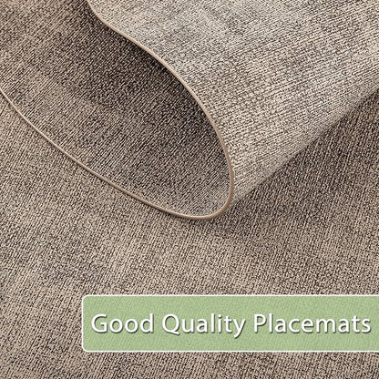 Placemats Set of 12 Washable, Heat Resistant Table Placemats Wipeable Faux - Image 2