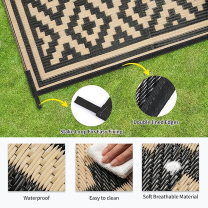 Outdoor Patio Plastic Straw Rug - Image 6