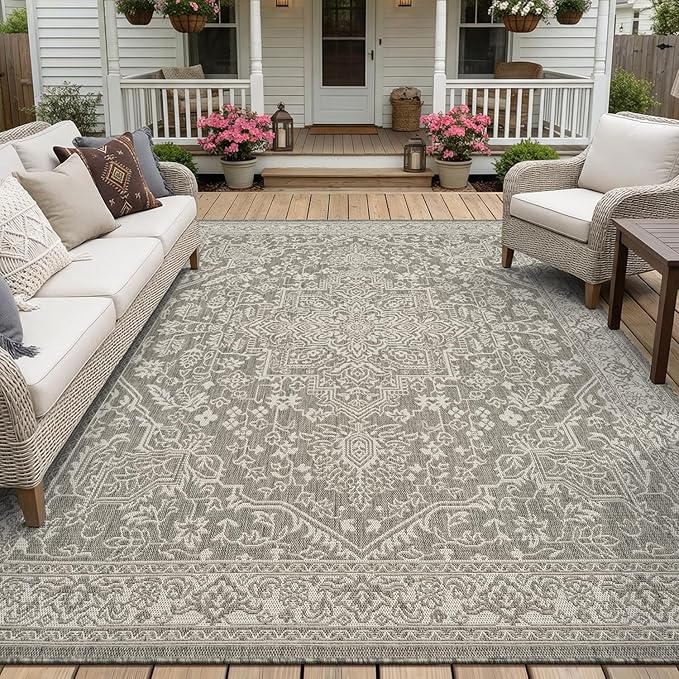 MontVoo-Outdoor Rug-Patio Rug 8x10 Polypropylene Indoor Outdoor Rugs Carpet by MontVoo