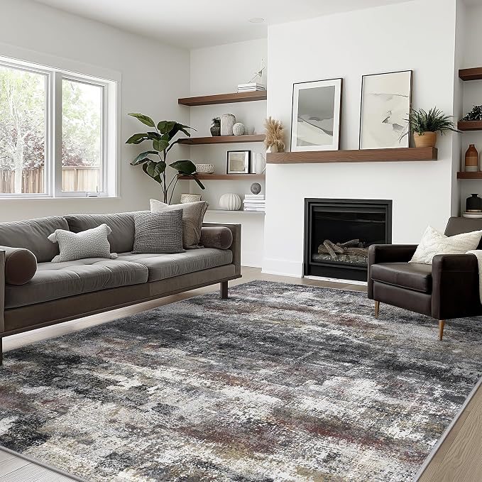 BEIMO Area Rugs 10x14 for Living Room Bedroom, Modern Abstract Machine Washable - Image 3