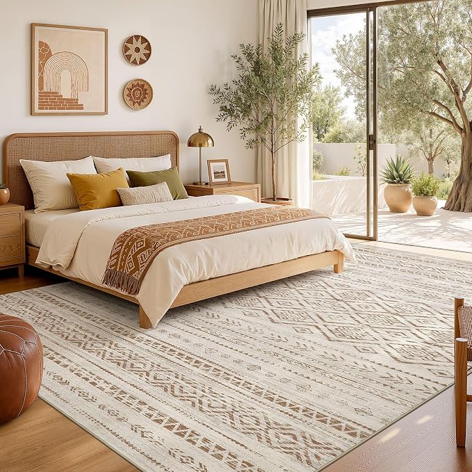 Nakagishi Area Rug Living Room Rugs: 8x10 Large Soft Machine Washable Boho - Image 6