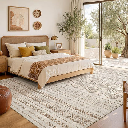 Nakagishi Area Rug Living Room Rugs: 8x10 Large Soft Machine Washable Boho - Image 6