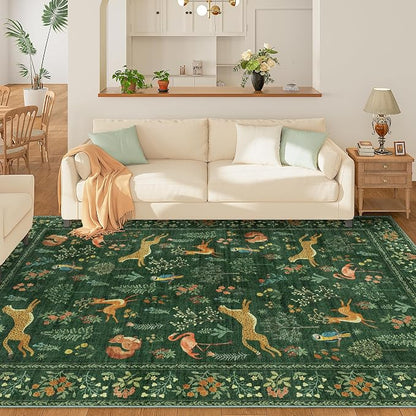 DUKINO 6x9 Rug, Washable Animal Living Room Rug - Image 3