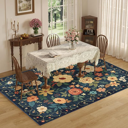 DUKINO 6x9 Area Rug, Floral Rugs - Image 5