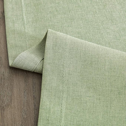Basic Linen Style Table Runner, 14x72 Inch Sage Green | Mitered Corner Design - Image 6
