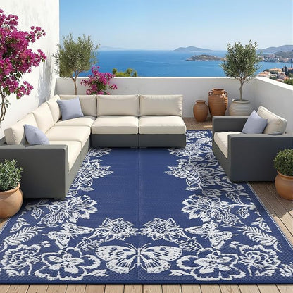Garvee Outdoor Rugs 8’x10’ Waterproof Reversible Mats, Large Area Plastic Straw - Image 9