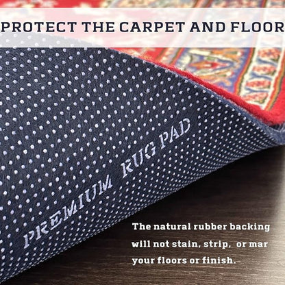 DELLUNA Non-Slip Area Rug Pad 1/4" Thick Double Side Rubber + Felt, Adds - Image 6