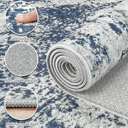 Area Rugs 10x14 Living Room: Large Soft Washable Rug Modern Abstract Anti-Skid - Image 9