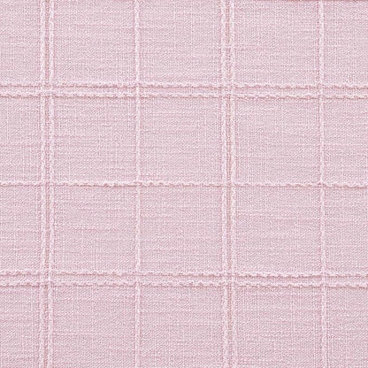 Linen Checked Farmhouse Table Runner, 13x48 Inches Pink | Raised Grid Design - Image 6