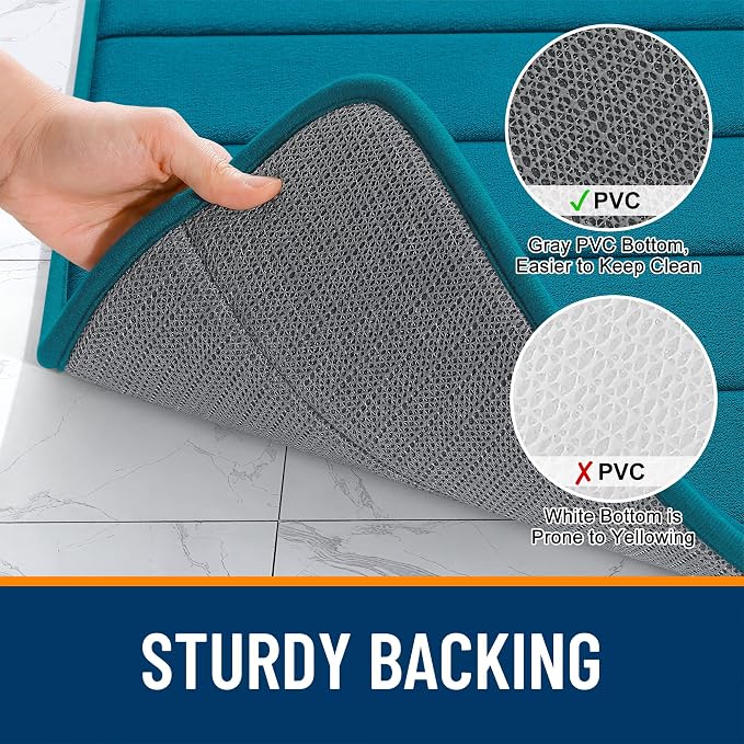 OLANLY Memory Foam Long Bathroom Rugs Runner 47x20, Super Soft Absorbent Bath - Image 7